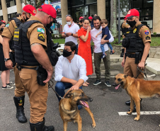 BPRv recebe cinco cães de faro e um veículo próprio para o transporte