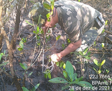 Policiais Ambientais apreendem 1,5 lacinhos e um gerival usados para pesca ilegal no Litoral do estado