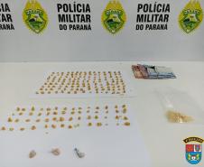 No Noroeste do estado, PM prende dois homens e apreende 194 pedras de crack e 20 comprimidos de ecstasy