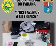 BPTran apreende mais de 100 comprimidos de ecstasy e recupera carro em Curitiba 