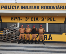 Quase uma tonelada de maconha é apreendida pelo BPRv em Iporã (PR)