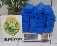 BPFRON apreende quase 50 quilos de maconha e recupera 32 toneladas de soja no Oeste do estado