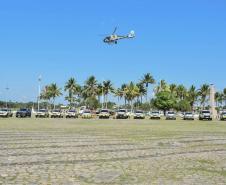 Com apoio de helicóptero e 50 viaturas, PM desencadeia megaoperação no Litoral