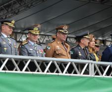 Tropas da Polícia Militar participam do desfile cívico-militar alusivo ao Dia da Independência. 