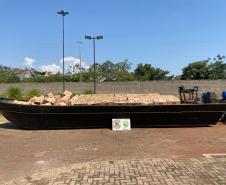 Ação conjunta na região de fronteira resulta na apreensão de 1,2 mil caixas de cigarros e num prejuízo de R$ 3 milhões ao crime. 