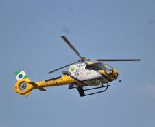 Com apoio de helicóptero, PM recupera caminhonete furtada carregada de cigarros na região Oeste do Estado. 