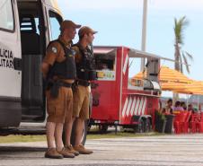Ponto base na praia de matinhos - dois pms modulo