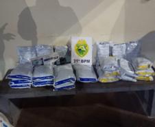 carregamento de 26,90 kg de defensivos agrícolas