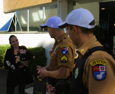 BPTRAN RECEBE VISITA DE RECÉM-NASCIDO SALVA POR POLICIAIS