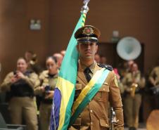 O Coronel André Cristiano Dorecki, que estava à frente do 3º CRPM, transmitiu oficialmente o comando ao Tenente-Coronel Carlos Alberto Rocha
