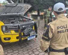 POLICIAIS DO BPTRAN REALIZARAM CURSO DE DIREÇÃO DEFENSIVA OFF-ROAD E OPERAÇÃO DAS NOVAS VIATURAS RANGER 4X4