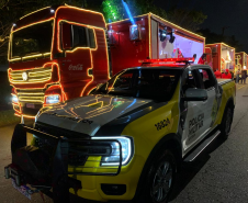 Batalhão de Polícia de Trânsito Realiza Escolta da Caravana de Natal Coca-Cola