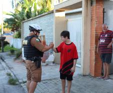 Fã mirim da PMPR ganha festa especial