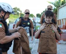 Fã mirim da PMPR ganha festa especial