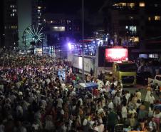 O policiamento ostensivo esteve presente nos locais de maior movimento, como praias, praças e eventos públicos, garantindo a segurança durante os shows e queima de fogos.