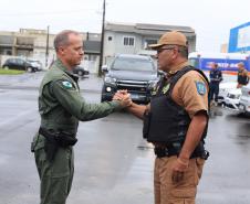 O coronel Jefferson Silva, acompanhado pelo Chefe do Estado-Maior, coronel Paulo Roberto Lima, realizaram encontros para acompanhar de perto as atividades 