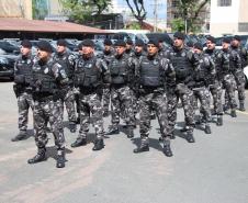 Polícia Militar do Paraná realiza solenidade que marca passagem de comando no Batalhão de Polícia de Choque