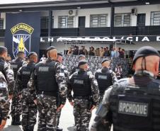Polícia Militar do Paraná realiza solenidade que marca passagem de comando no Batalhão de Polícia de Choque