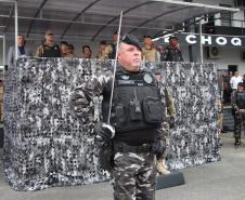 Polícia Militar do Paraná realiza solenidade que marca passagem de comando no Batalhão de Polícia de Choque