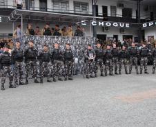 Polícia Militar do Paraná realiza solenidade que marca passagem de comando no Batalhão de Polícia de Choque