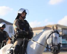 A atuação da PMPR contou com diversas modalidades de policiamento