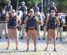 A atuação da PMPR contou com diversas modalidades de policiamento