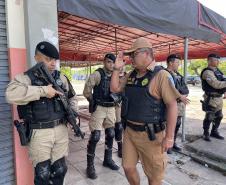 A atuação da PMPR contou com diversas modalidades de policiamento