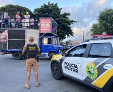 A atuação da PMPR contou com diversas modalidades de policiamento
