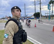 Para assegurar que a prova ocorresse com tranquilidade, a PMPR mobilizou efetivo de diferentes unidades