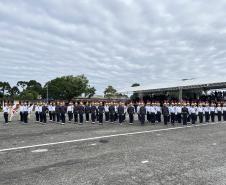 Polícia Militar do Paraná realiza solenidade de entrega do Espadim Tiradentes na Academia do Guatupê