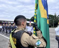 Polícia Militar do Paraná realiza solenidade de entrega do Espadim Tiradentes na Academia do Guatupê