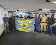 Veteranos do Batalhão de Controle de Tráfego visitam o BPTran após mais de 50 anos