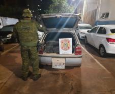 Polícia Militar do Paraná apreende dois veículos carregados de cigarros em Itaipulândia