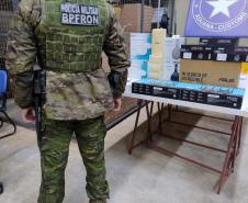 Polícia Militar do Paraná realiza apreensão milionária de mercadorias na região oeste do estado