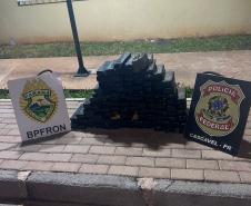 Polícia Militar do Paraná prende um homem que carregava 75 quilos de maconha em seu veículo