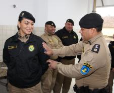 Diretoria de Gestão de Pessoas da PMPR apresenta novo brasão em solenidade no Quartel do Comando-Geral