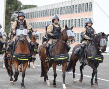 A cerimônia foi marcada por atos simbólicos de homenagem à história e à missão da corporação