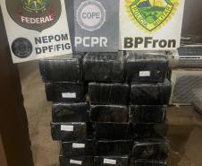Em ação conjunta, PMPR apreende mais de 400kg de maconha em Foz do Iguaçu