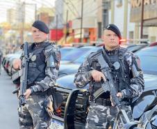A Polícia Militar participa de maneira estratégica, empregando seu efetivo e unidades especializadas