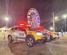 A Polícia Militar do Paraná também participa ativamente da feira, garantindo a segurança de todos os visitantes e mantendo um estande de exposição