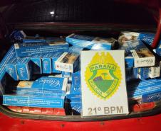 PMPR apreende carga de cigarros na fronteira com a Argentina