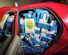 PMPR apreende carga de cigarros na fronteira com a Argentina