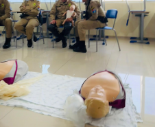 BPTran realiza instruções de Atendimento Pré-Hospitalar para policiais militares