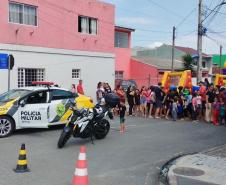 Batalhão de trânsito da PMPR já impactou quase 5 mil pessoas em 2025 durante ações educativas 
