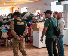Polícia Militar do Paraná intensifica apoio às vítimas do tornado em Rio Bonito do Iguaçu
