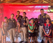 Patrulha Maria da Penha realiza palestra sobre violência doméstica em comunidade indígena de Abatiá