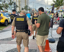 Comandante-Geral da PMPR e SESP acompanham blitz educativa de trânsito em Caiobá