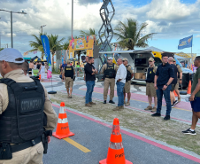 Comandante-Geral da PMPR e SESP acompanham blitz educativa de trânsito em Caiobá