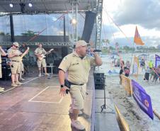O espetáculo aconteceu no Palco Sunset, instalado no Morro do Cristo