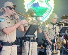 O espetáculo aconteceu no Palco Sunset, instalado no Morro do Cristo